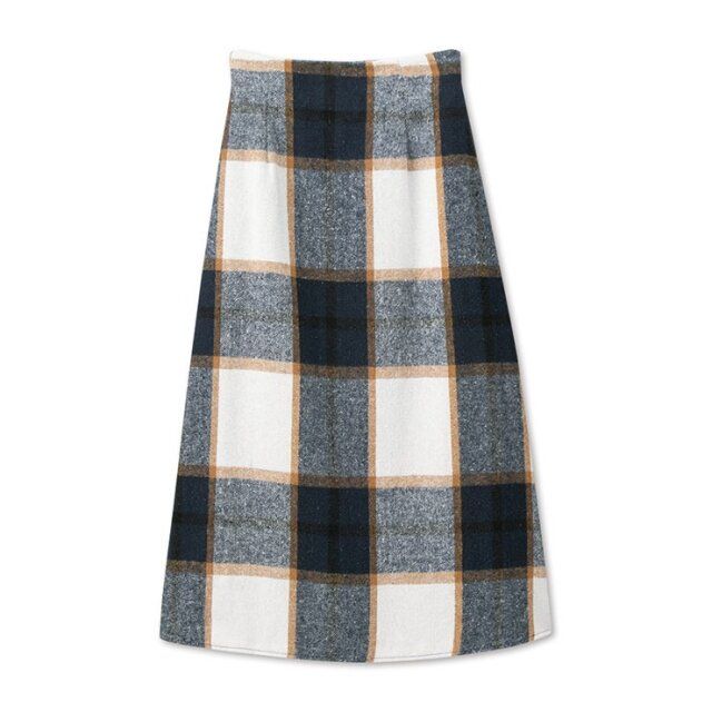2025冬しまむら女性おすすめ起毛チェックAラインスカート
