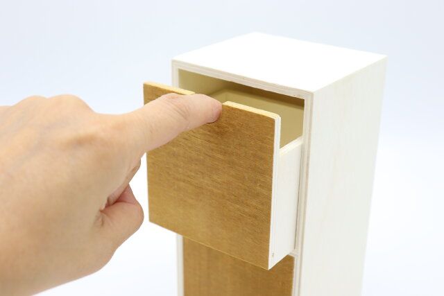 2段引き出し木製収納 構造