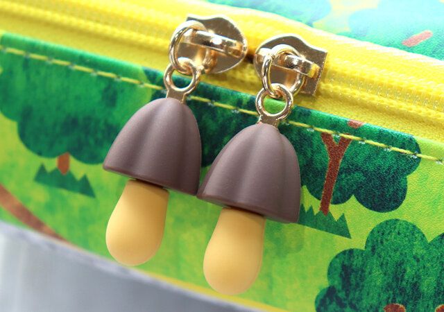 きのこの山パッケージ再現ポーチ引き手