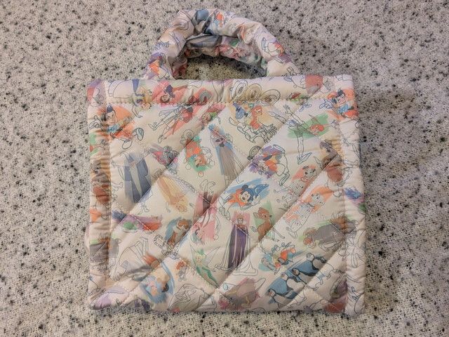 ディズニーキャラクター柄のキルティングバッグ外観