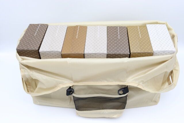 ショルダーになる折りたたみショッピングバッグ 収納力