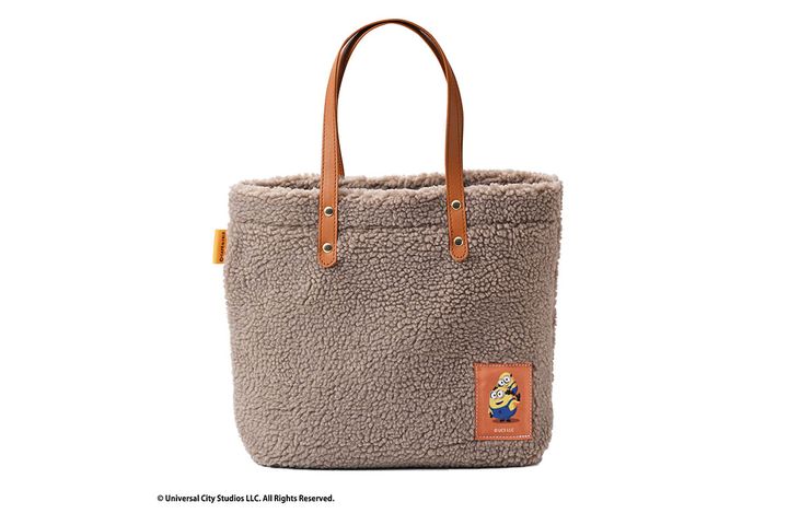 「ボアバッグ」ブラウン（幅約29cm×高さ38cm×マチ7.5cm ※持ち手を含む）