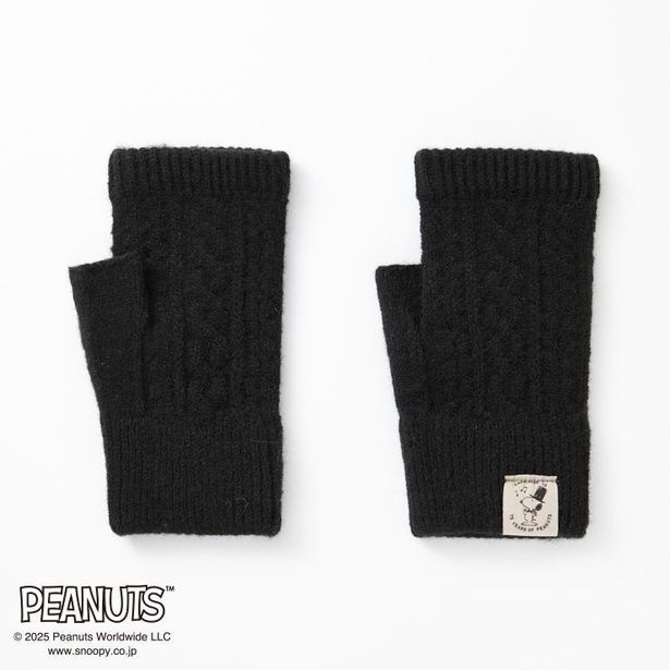 「レディース 手袋 フィンガーレス(ブラック)」(1089円)