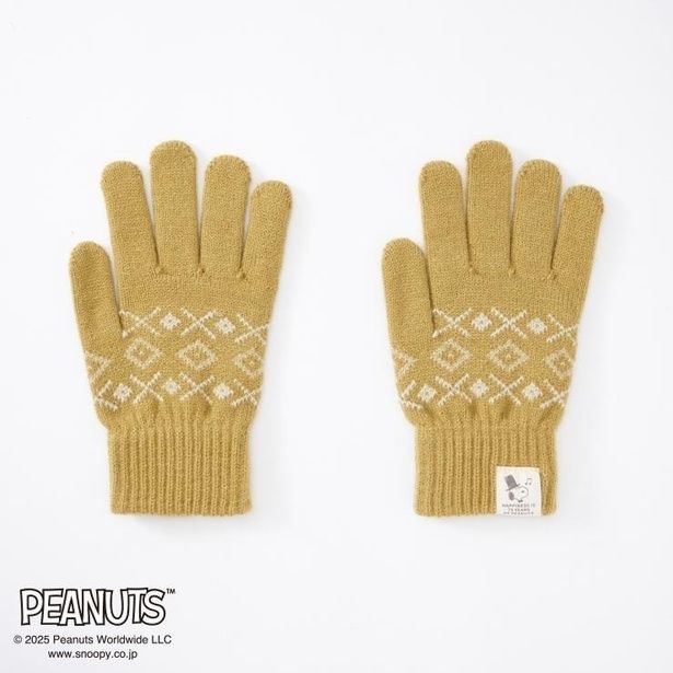 「レディース 手袋 ノルディック柄(マスタード)」(1089円)