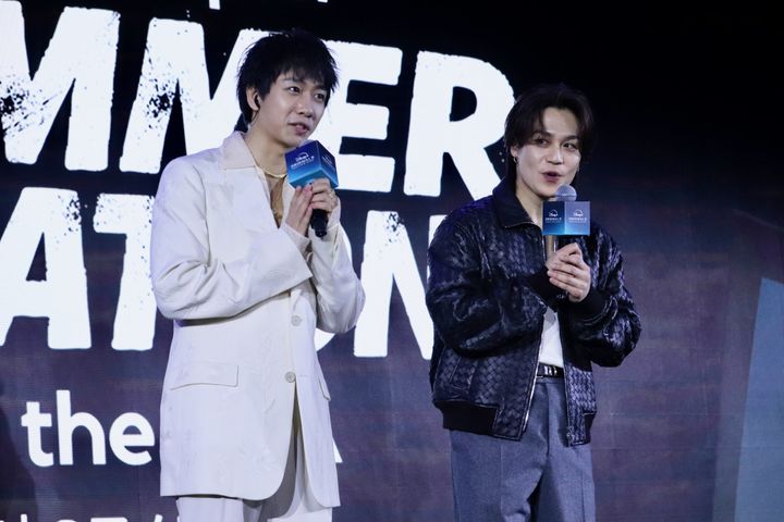 香港で開催された「ディズニープラス・オリジナル・プレビュー 2025」に登壇した（左から）Travis Japan・中村海人、松田元太 クランクイン！ width=