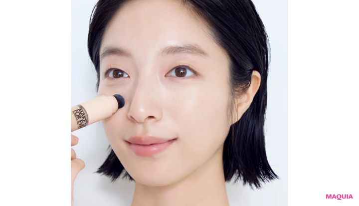 黄ぐすみにおすすめのコンシーラーの使い方 ブラシでなじませる 長井かおり