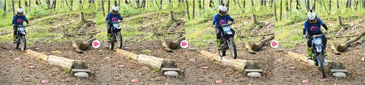 【トライアルISA野崎史高選手のトラテク】ハンドル幅以下の木々の間を軽快に抜けて、林間で差をつける Part02