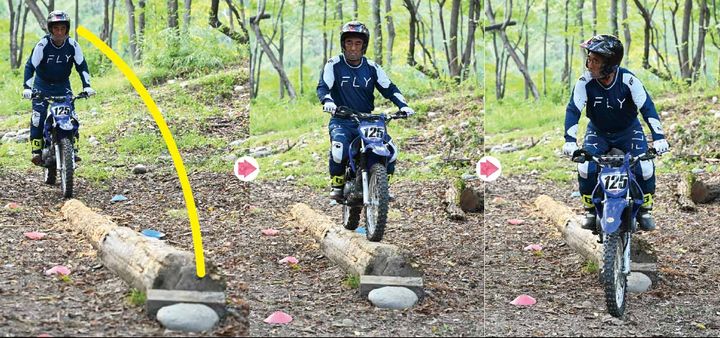 【トライアルISA野崎史高選手のトラテク】ハンドル幅以下の木々の間を軽快に抜けて、林間で差をつける Part02