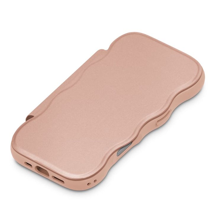 iPhone 17用 ウェーブフリップケース [ピンク]