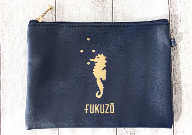 宝島社付録素敵なあの人1月号のフクゾーのストラップつきレザー調ポーチセット6