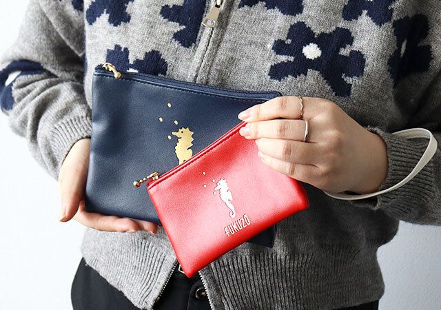 宝島社付録素敵なあの人1月号のフクゾーのストラップつきレザー調ポーチセット9