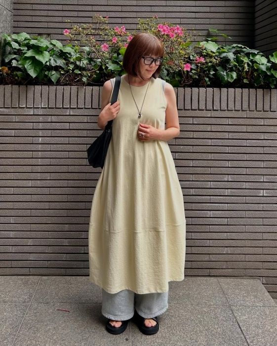 UNIQLO「ジャージーバルーンワンピース/ノースリーブ」