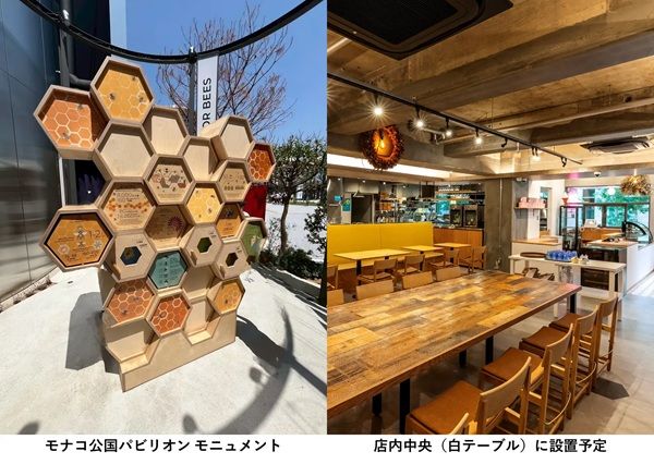 【大阪府大阪市】 Café ＆ Grocery「B HONEY」に、「ミツバチ保護に関するモニュメント」が登場！
