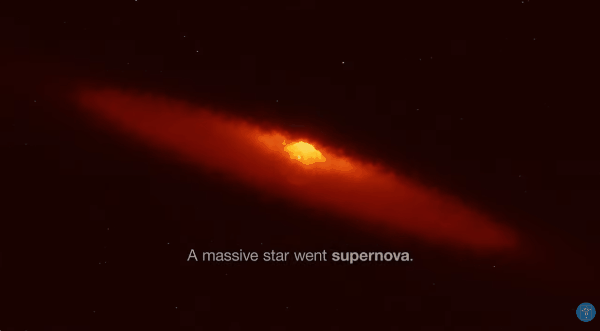 爆発の26時間後に捉えた超新星の形