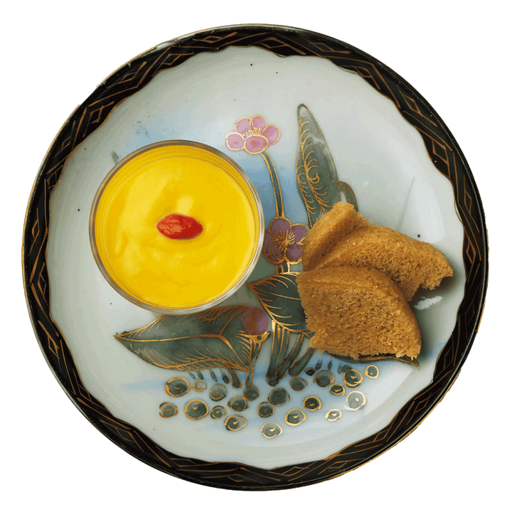 マンゴーとココナッツミルクのデザート 蒸しカステラ