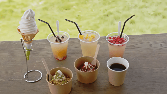 大川TERRAZZA ドリンクやソフトクリーム