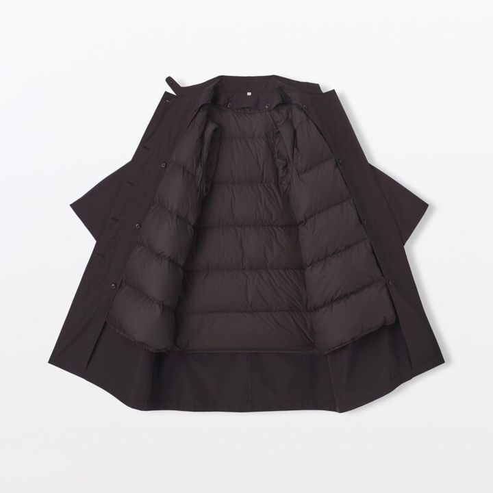 ダウンライナー付き撥水ステンカラーコート インナーダウン