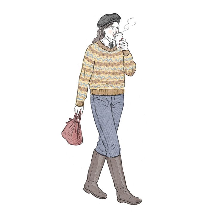 幾何学模様のボーダー柄が印象的。シェトランドウールで編まれた「フェアアイルセーター」ってどんなセーター？【お洒落さんのためのファッション用語辞典 vol.109】