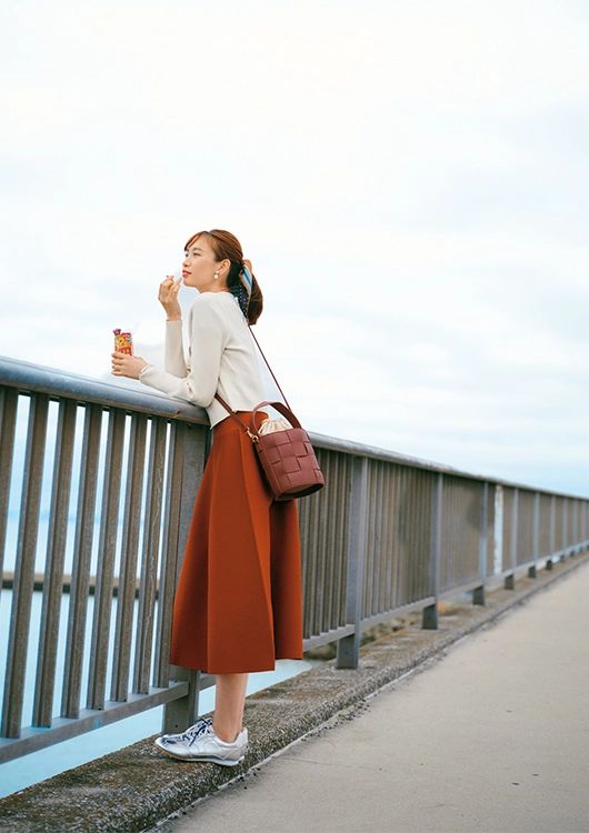 GU×PLSTでつくる着痩せ休日コーデ