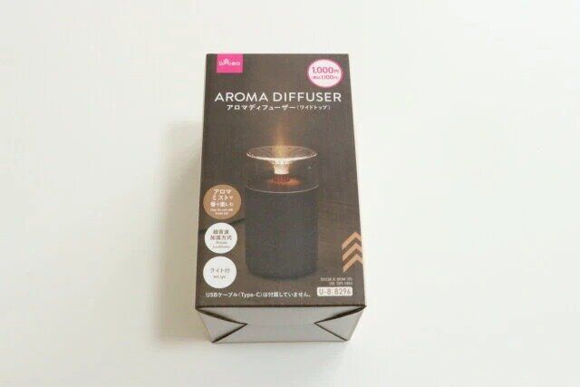 ダイソーのUSB式アロマディフューザー（ワイドトップ）のパッケージ
