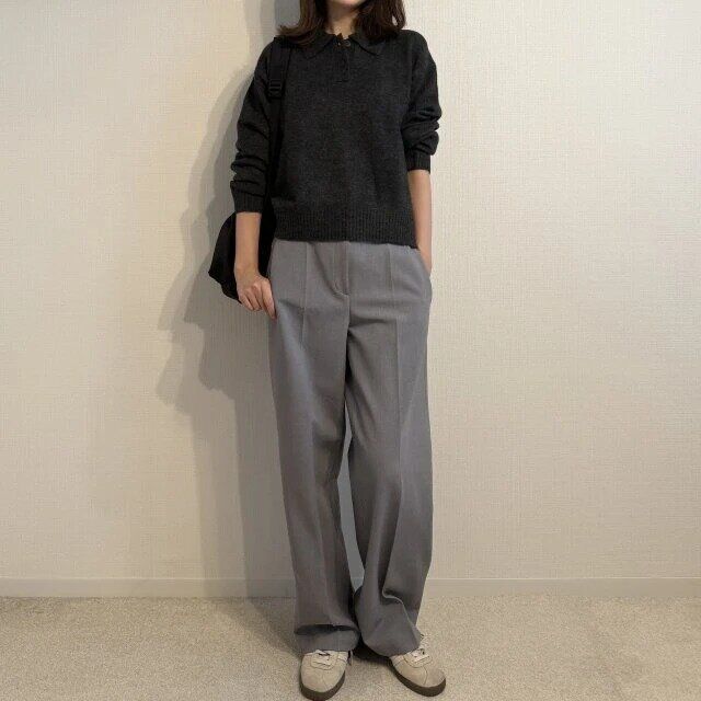 2025guパフニットポロシャツ着回しコーデ