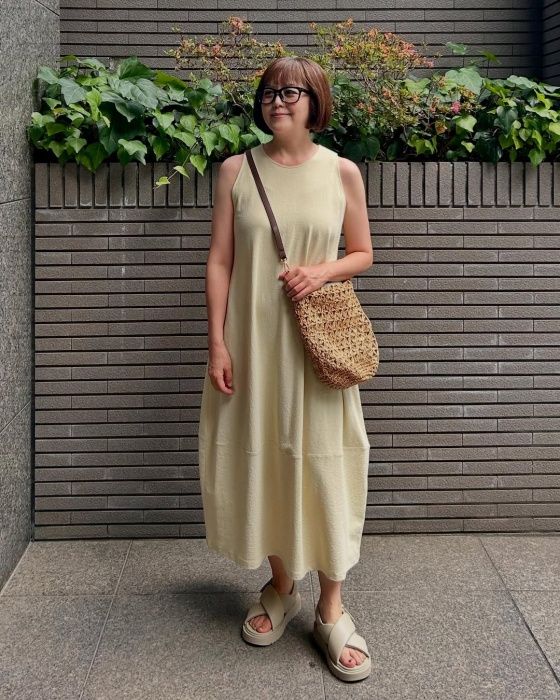 UNIQLO「ジャージーバルーンワンピース/ノースリーブ」