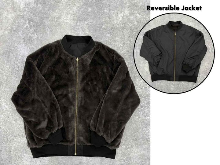 画像: リバーシブルファーブルゾン/497161（ブラック×チャコール）各¥9,990（グローバルワーク） 出典：グローバルワーク