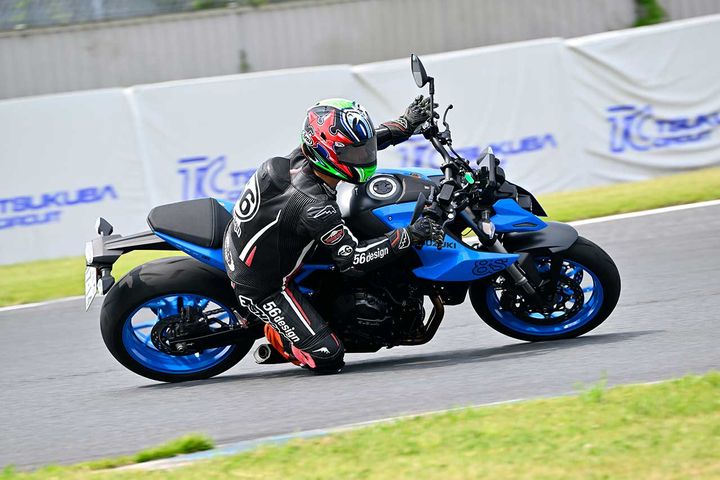 ◎曲がれる姿勢のまま 荷重できて安定！車体の挙動が安定