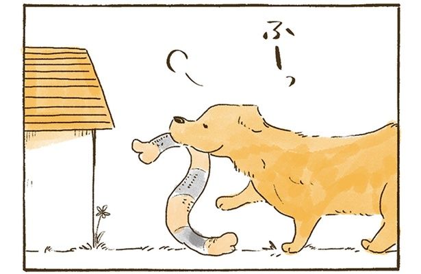 おもちゃを作ってもらったナイトは小屋へ （C）佐倉イサミ／KADOKAWA