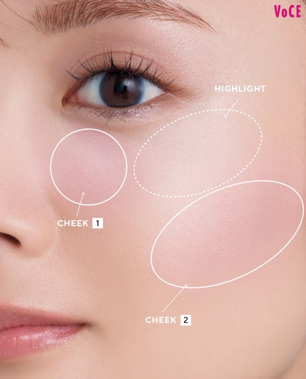 【2点チークの入れ方】青みチークの場合