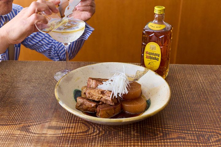 角煮とウイスキー