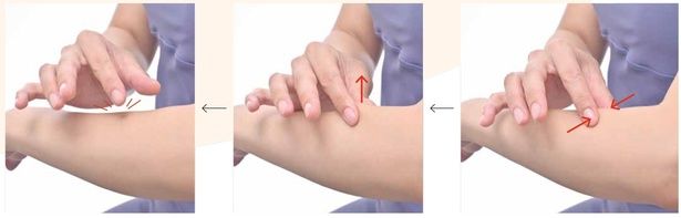 指リンパの基本のやり方 (C)はちみつMIO(加藤美緒)／KADOKAWA