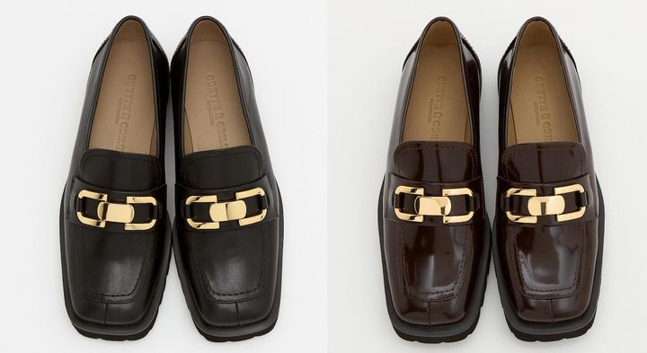 画像: ラグソールビットモカ フラット35（ブラック/ダークブラウン）各¥26,400 出典：オデット エ オディール