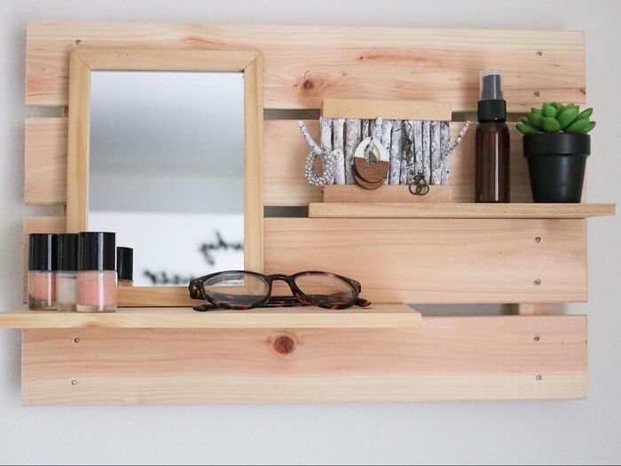 【100均】すのこでナチュラルおしゃれな「ミニドレッサー」ができちゃった！驚くほど簡単にできますよ♡