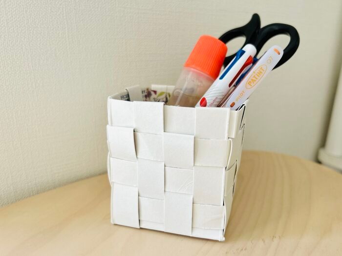 『牛乳パック』捨てるのちょっと待って！編んだら素敵な雑貨に大変身♪