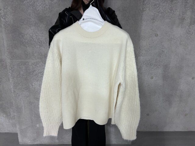 ブラッシュドスリーブセーター