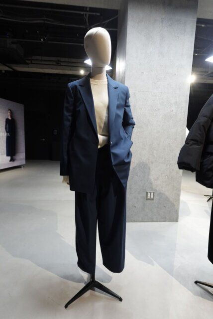 ウールブレンドオーバーサイズジャケットセットアップコーデ