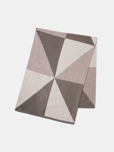 PLSTコラボHARUNOBUMURATAジオメトリックニットストール