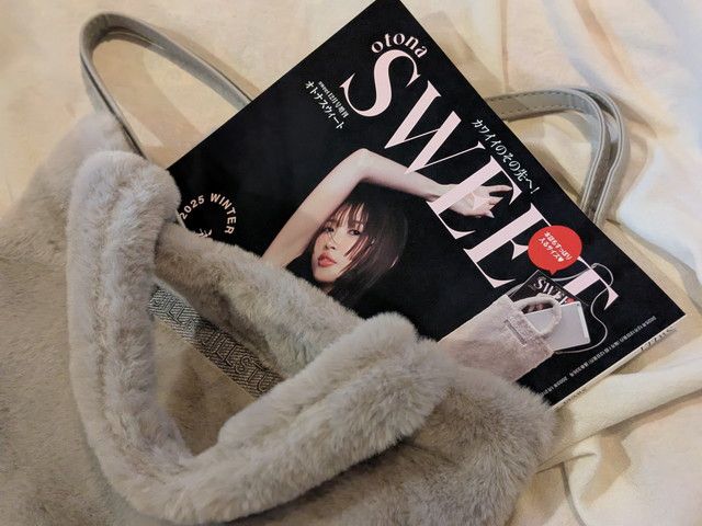 JILL by JILL STUARTグレーファートートにotona SWEETを入れた様子