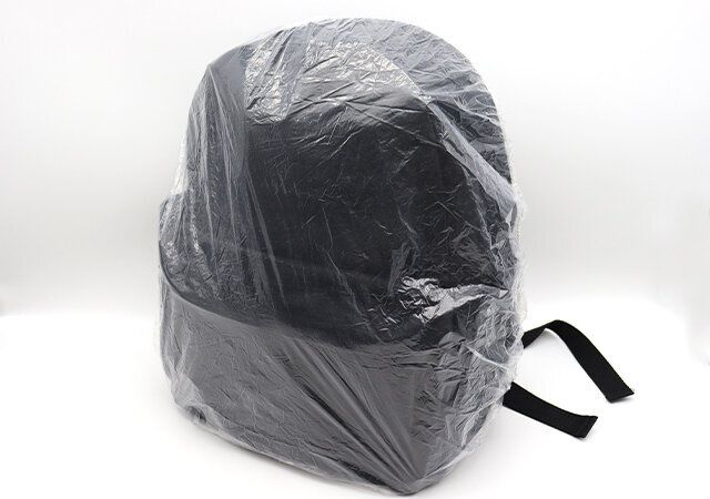 ダイソーのレインバッグカバー リュック用の使用例