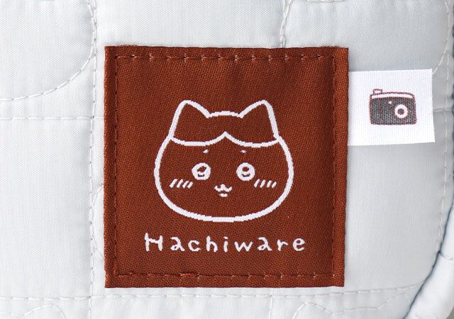 ハチワレキルティングバッグくすみブルー