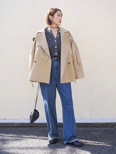 ニットカーディガンコーデ3