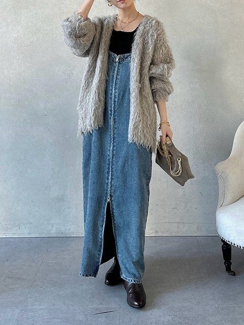 ニットカーディガンコーデ2