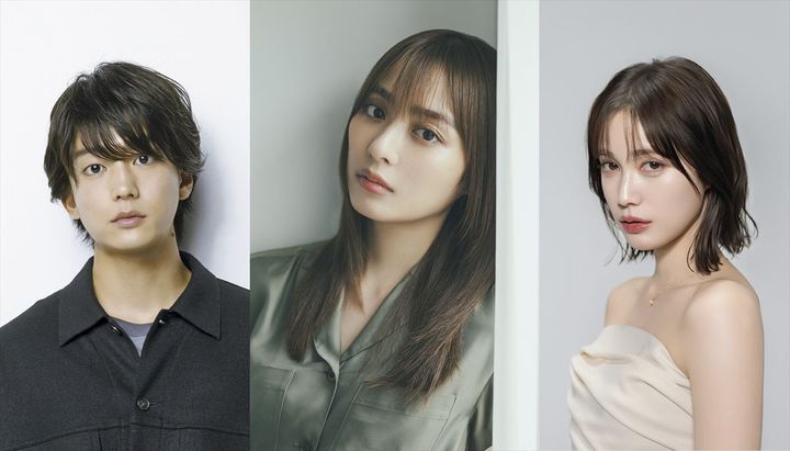 ドラマ『略奪奪婚』に出演する（左から）伊藤健太郎、内田理央、中村ゆりか width=