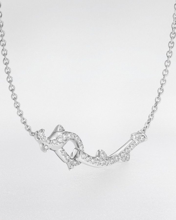 「ボワ ドゥ ローズ」ネックレス（WG×ダイヤモンド）￥1,750,000