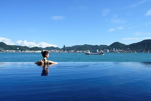 客室排水熱を利用した「インフィニティプール」