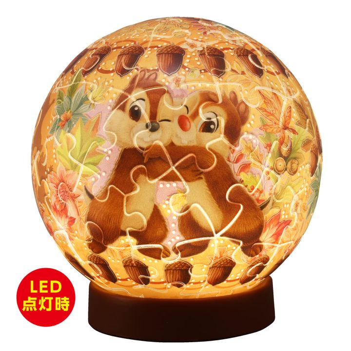 「ルミオーブ」ディズニー「トゥインクルマジック」チップ＆デール（点灯時）