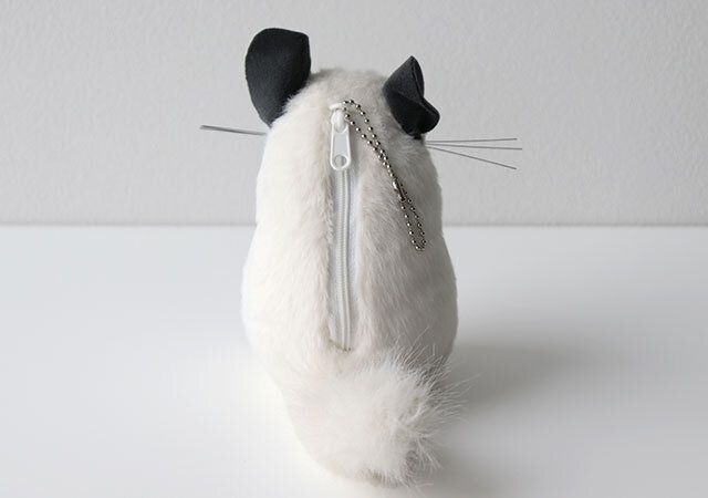 吉徳チンチラのぬいぐるみポーチファスナー
