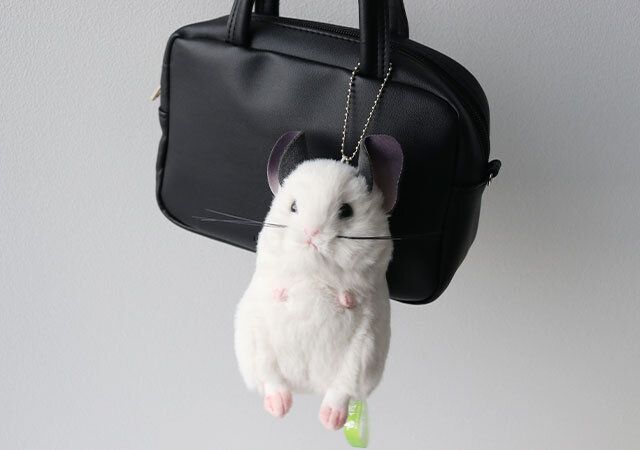 吉徳チンチラのぬいぐるみポーチボールチェーン