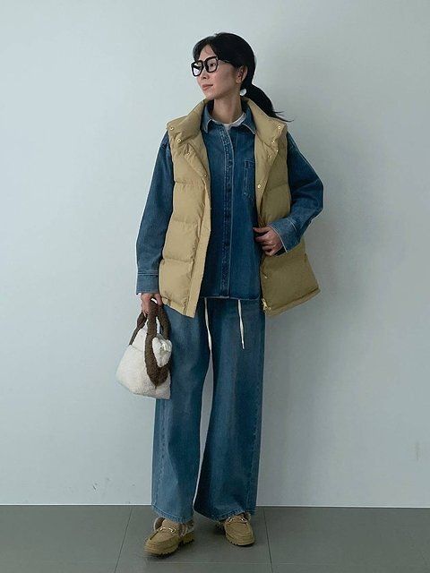 ダウンベストコーデ4